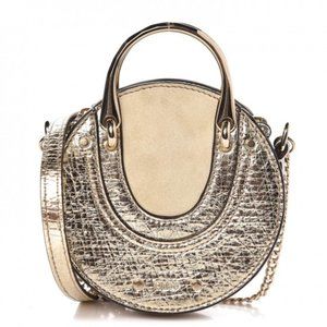 NWT $1150 CHLOE 'MINI PIXIE' GOLD SHOULDER BAG